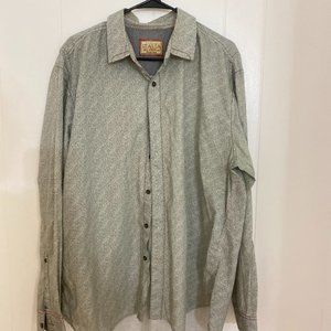 Vintage Italia 1958 Reserved Stack Mens LS Button Up Shirt Gray White XXL 2XL